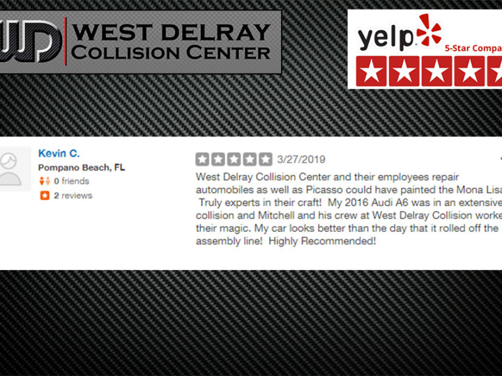 5 Star Yelp Review by Kevin C. | West Delray Collision Center