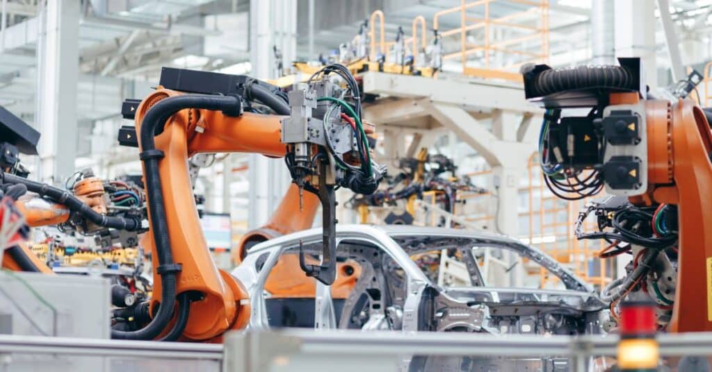 Computerized equipment aligning vehicle frame during structural repair process