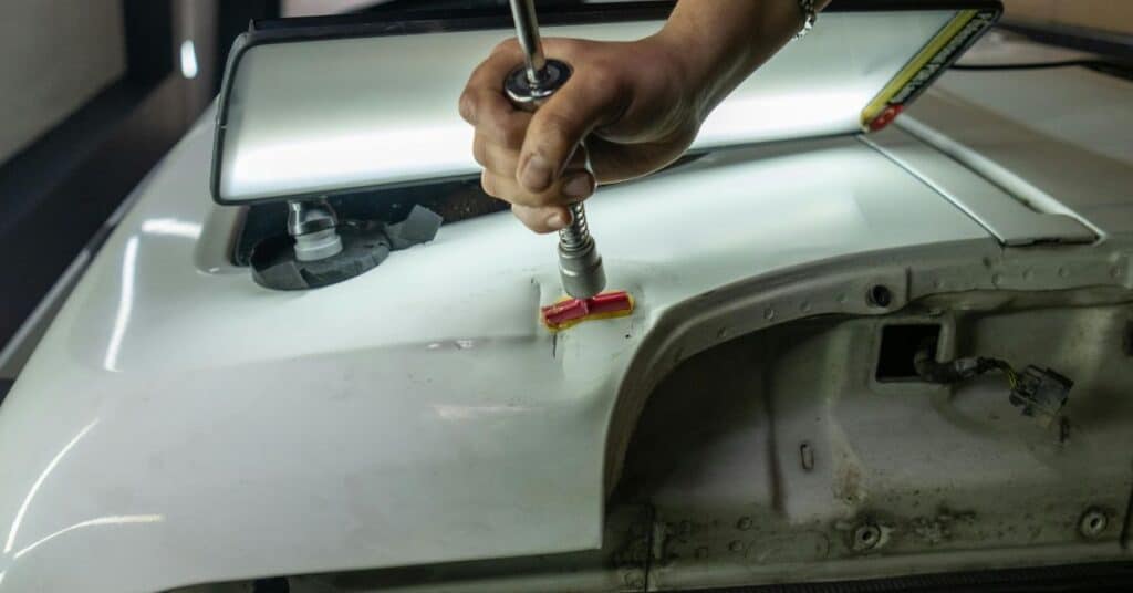Precision Dent Repair for Collision Damage - West Delray Collision Center Precision dent repair during professional collision repair service